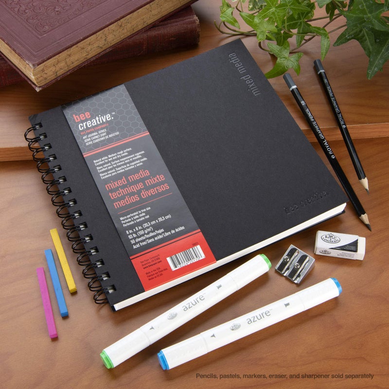 Bee Paper Company Bee Paper - 8.8"x 8" Bee Creative Mixed Media Journal - Image 2